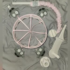 My Baby Sam Pink/Gray CHEVRON Mobile. 27 Inch x 10 Inch x 16 Inch Baby Owls.